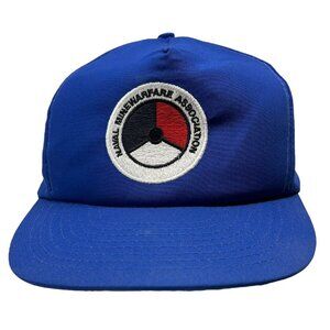 Naval Mine Warfare Association Vintage Snapback Hat Cap Military Navy Retro 90s
